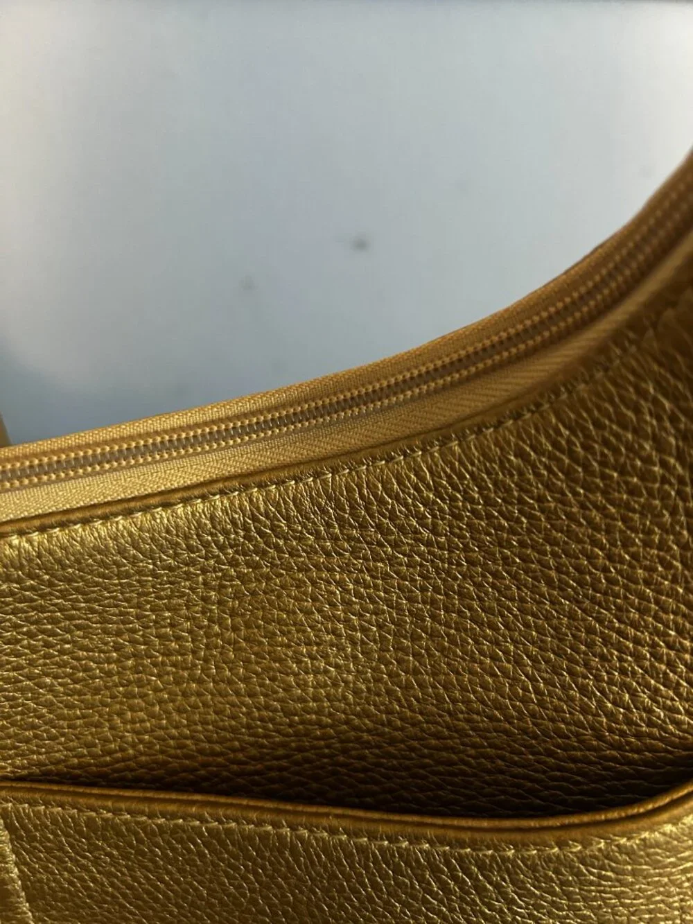 Brighton Golden Metallic Ziptop Barbados Hobo